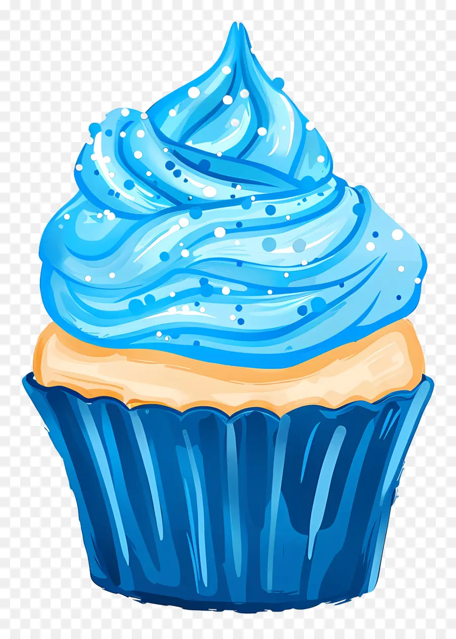 Cupcake，Gelo Azul PNG