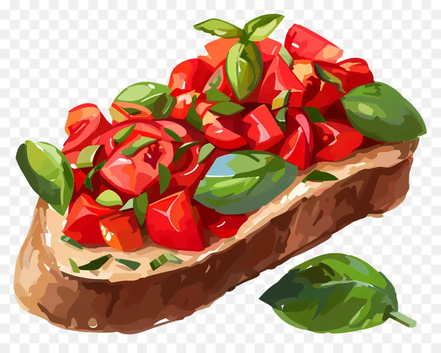 Bruschetta，Torrada De Tomate PNG