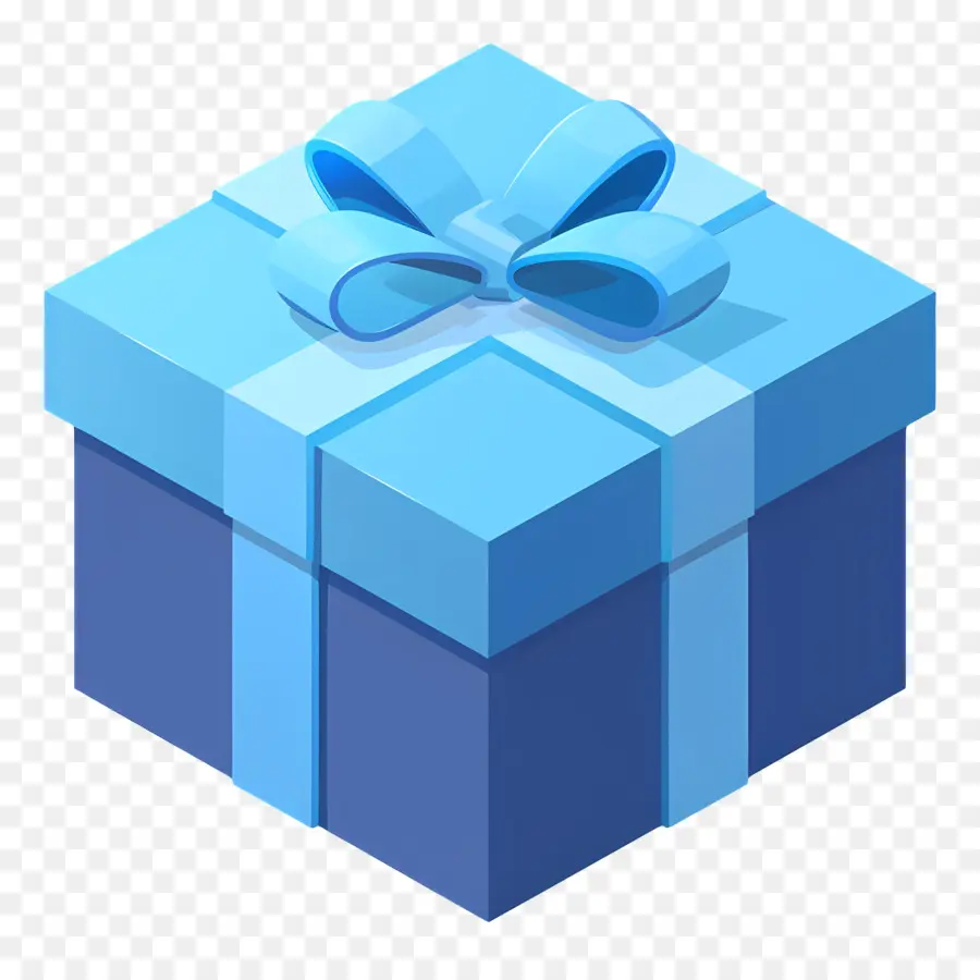 Caixa De Presente，Azul PNG