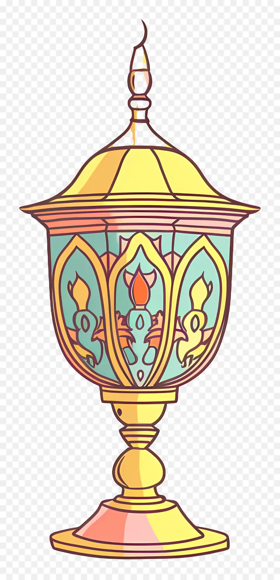 Islâmica Lâmpada，Taça De Ouro PNG