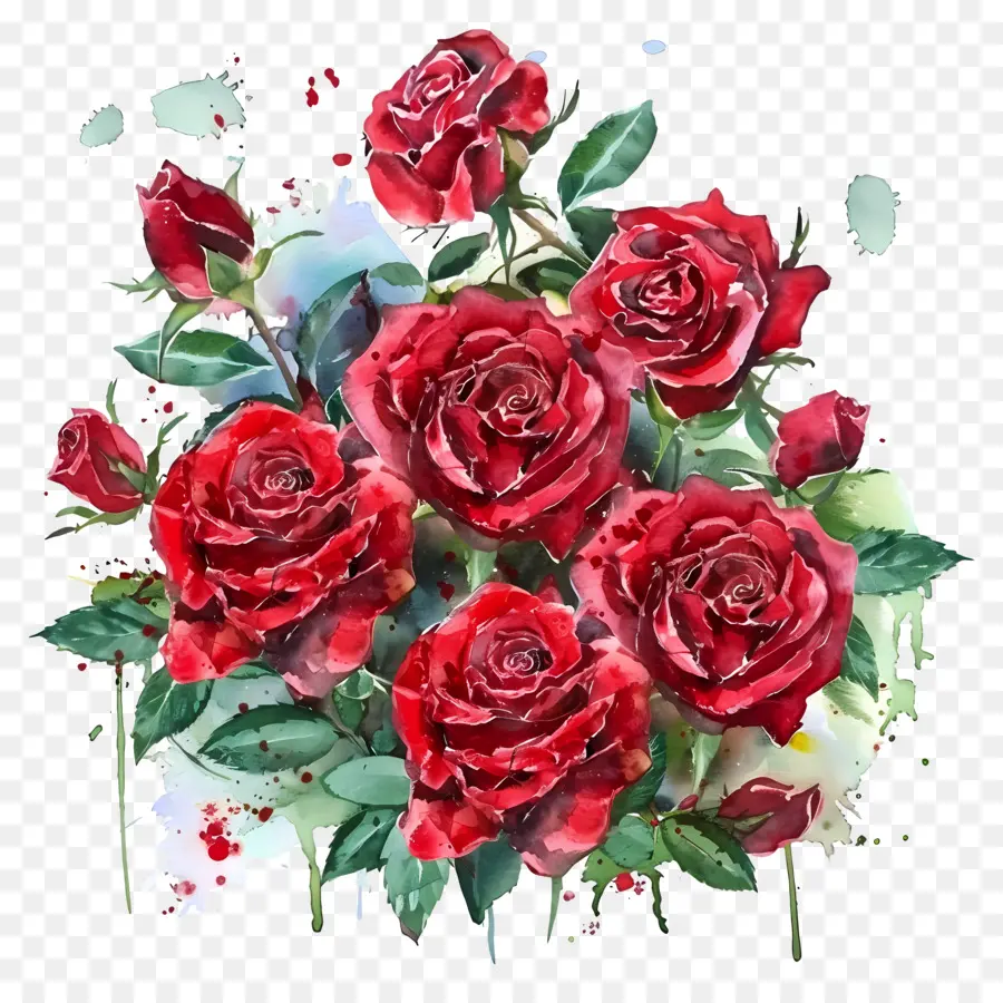 Rose Bouquet，Rosas Vermelhas PNG