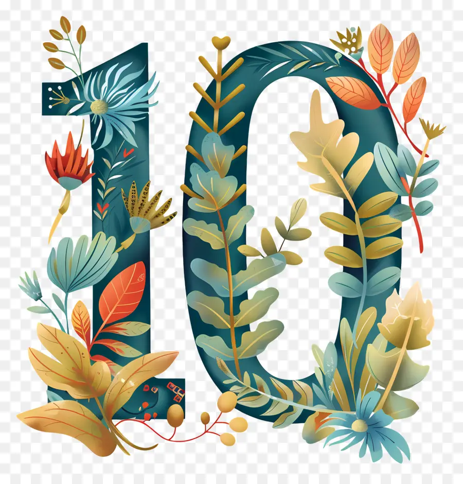 Número 10，10º Aniversário PNG