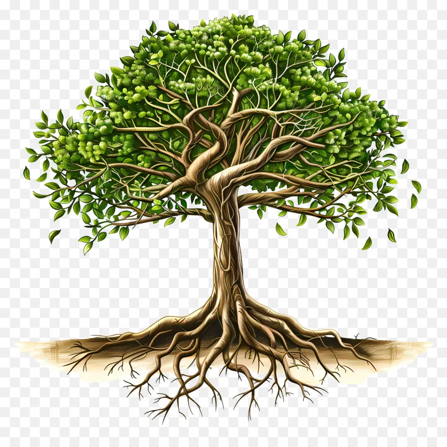 árvore Com Raízes，árvore PNG