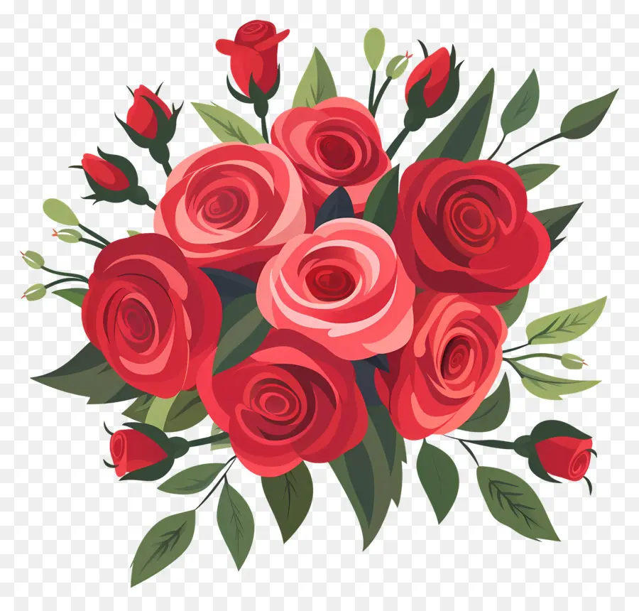 Rose Bouquet，Rosas Vermelhas PNG