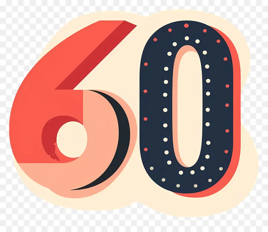 Número 60，Aniversário De 60 Anos PNG