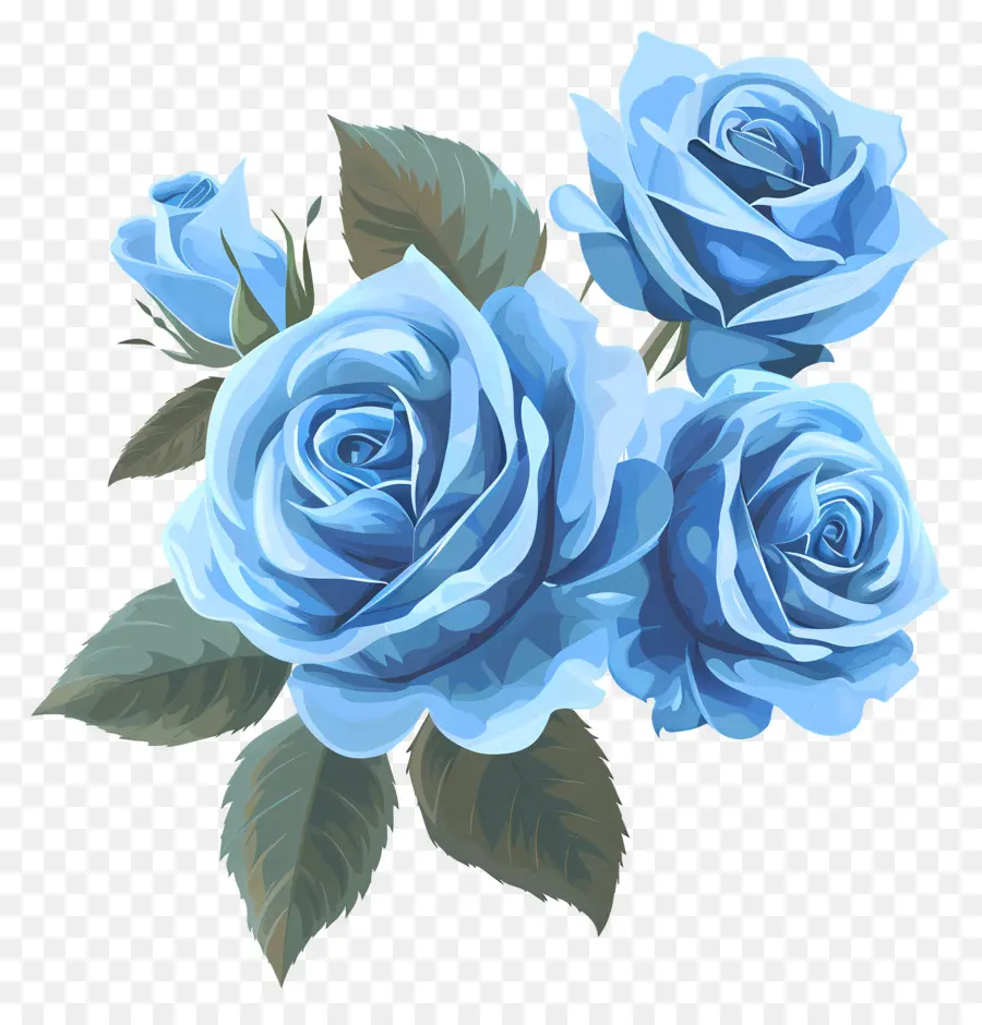 Rose Bouquet，1 Rosas Azuis PNG
