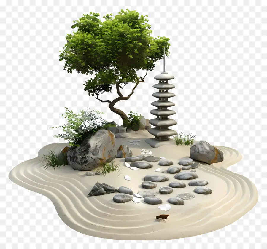 Jardim Zen，Jardim Japonês PNG