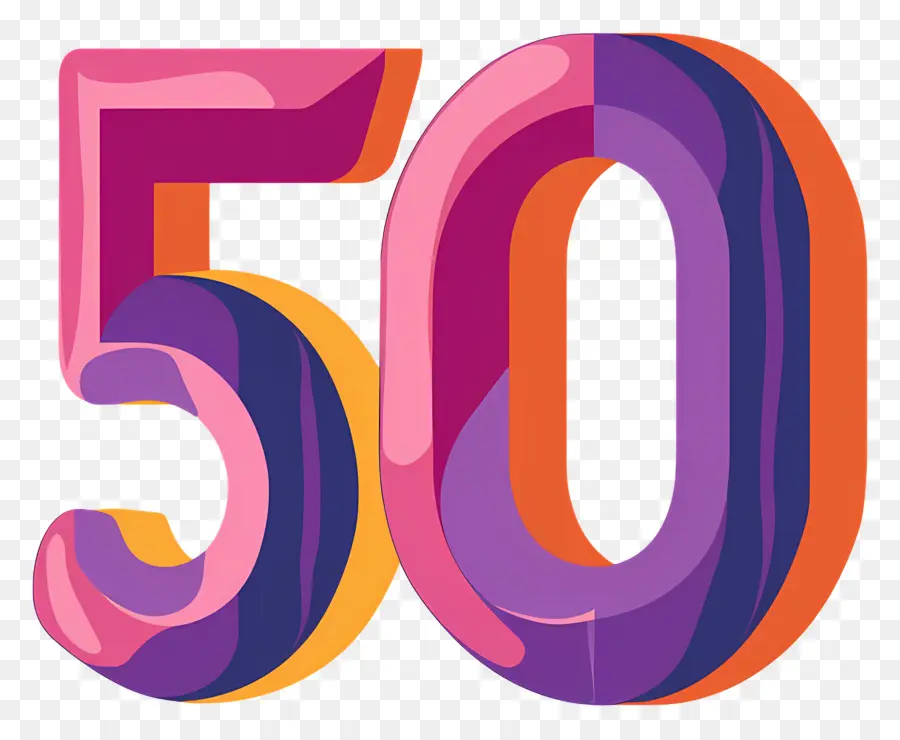 O Número 50，Aniversário De 50 Anos PNG