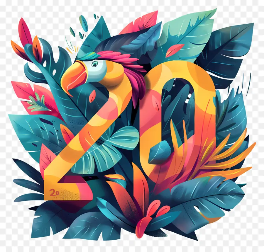 Número 20，2022 Calendário PNG