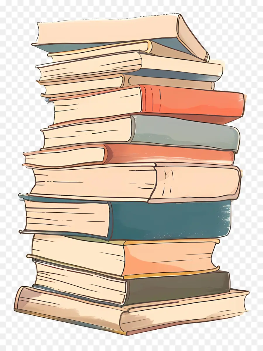 Pilha De Livros，Vintage Books PNG