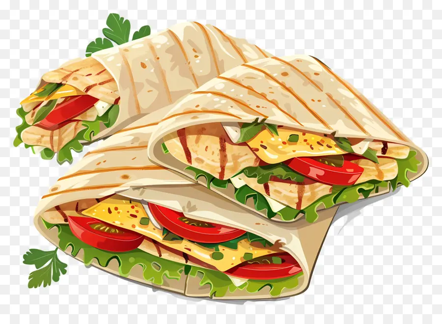 Enrolamento Grelhado，Tortilla PNG