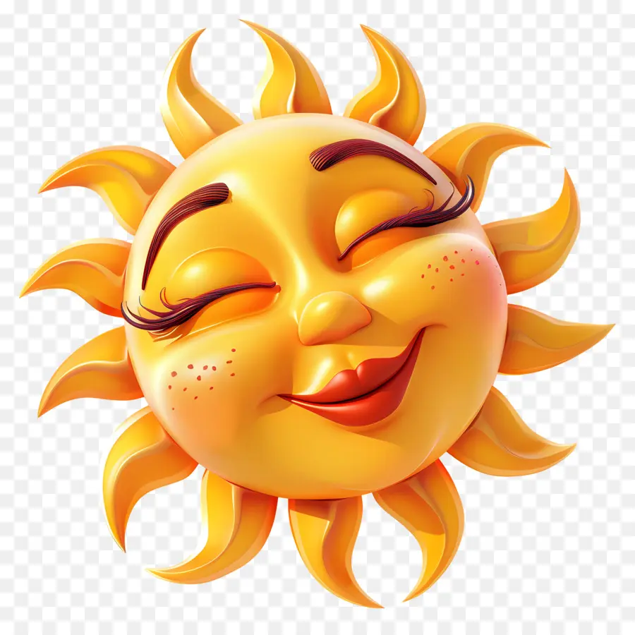 Face Do Sol，Emoji PNG