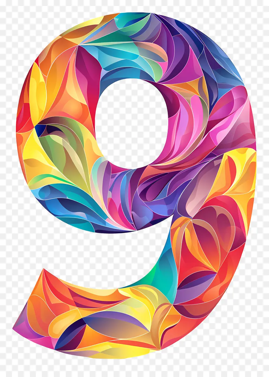 Número 9，A Arte Abstrata PNG