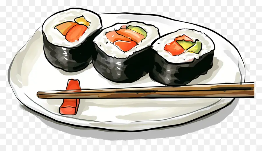 Sushi，Culinária Japonesa PNG