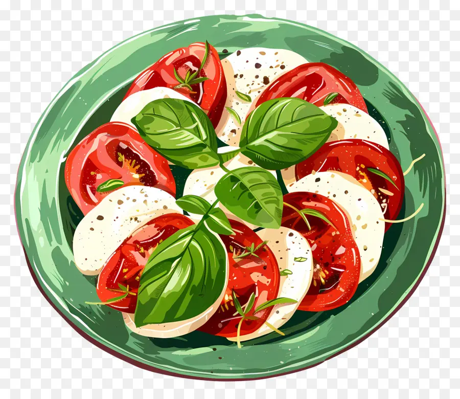 Salada Caprese，Queijo Mussarela PNG