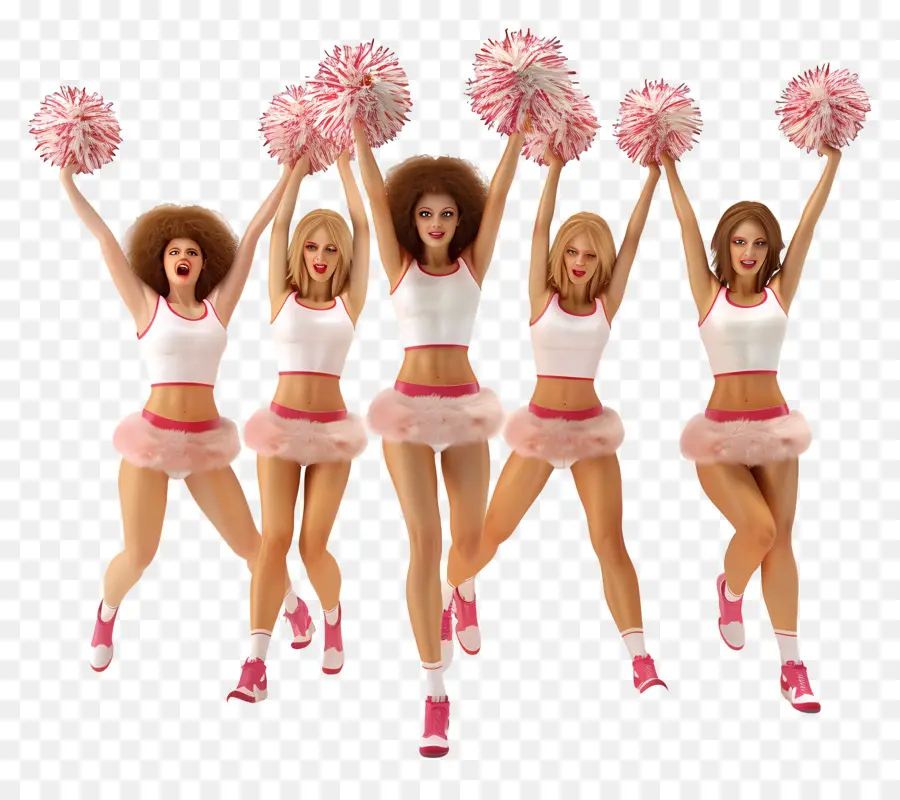 Cheerleaders，Dança Pose PNG