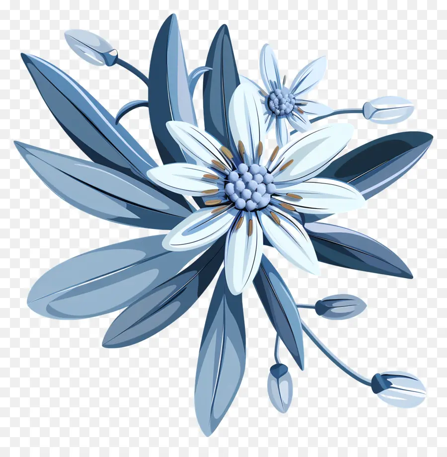 Flor De Inverno，Flor Azul PNG