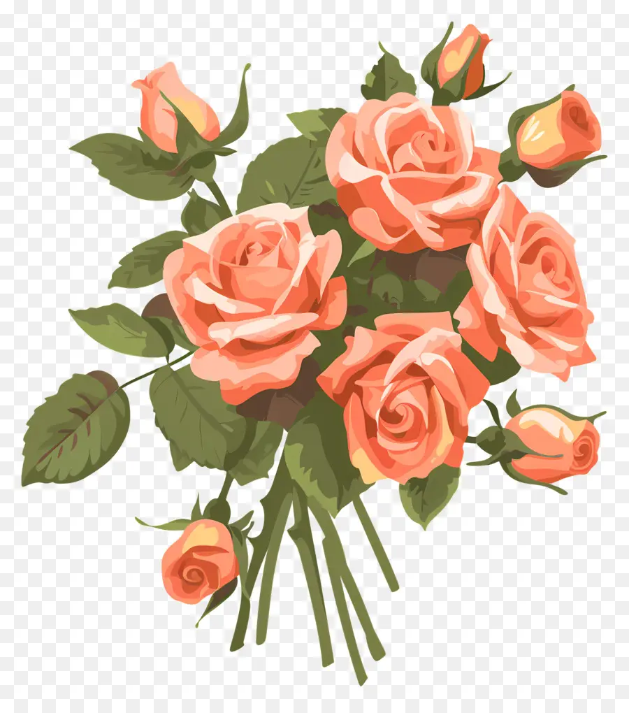 Rose Bouquet，Rosas Cor De Rosa PNG