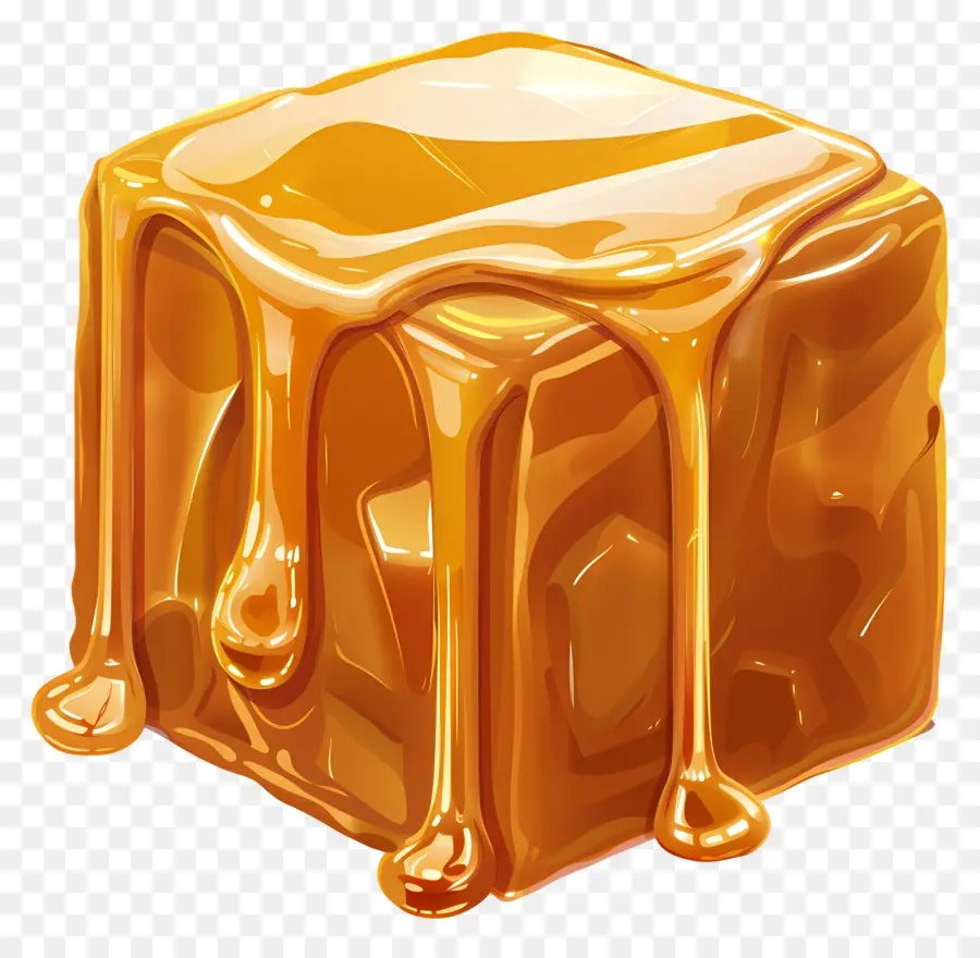 Cubo De Caramelo，Mel Bloco PNG