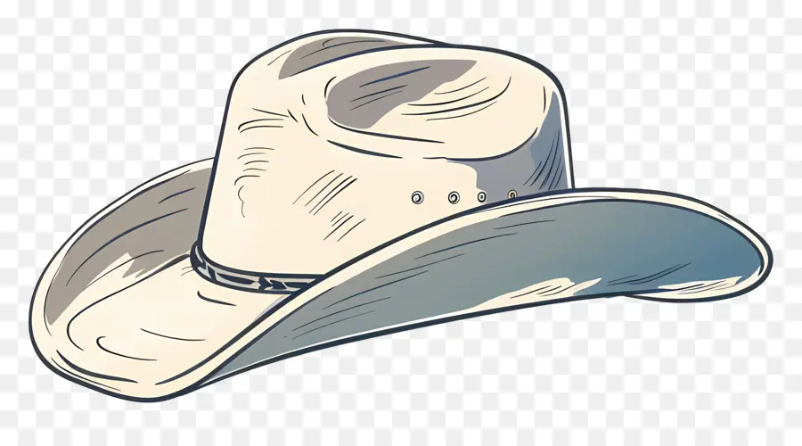 Chapéu De Cowboy，Chapéu De Cowboy De Couro Branco PNG