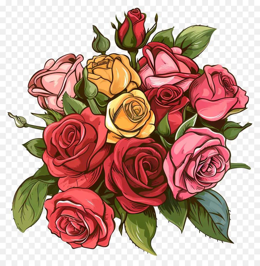 Rose Bouquet，Rosas PNG