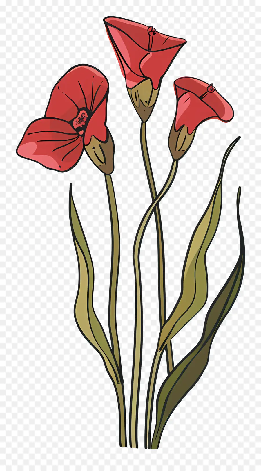Jarro De Planta，Flores Vermelhas PNG