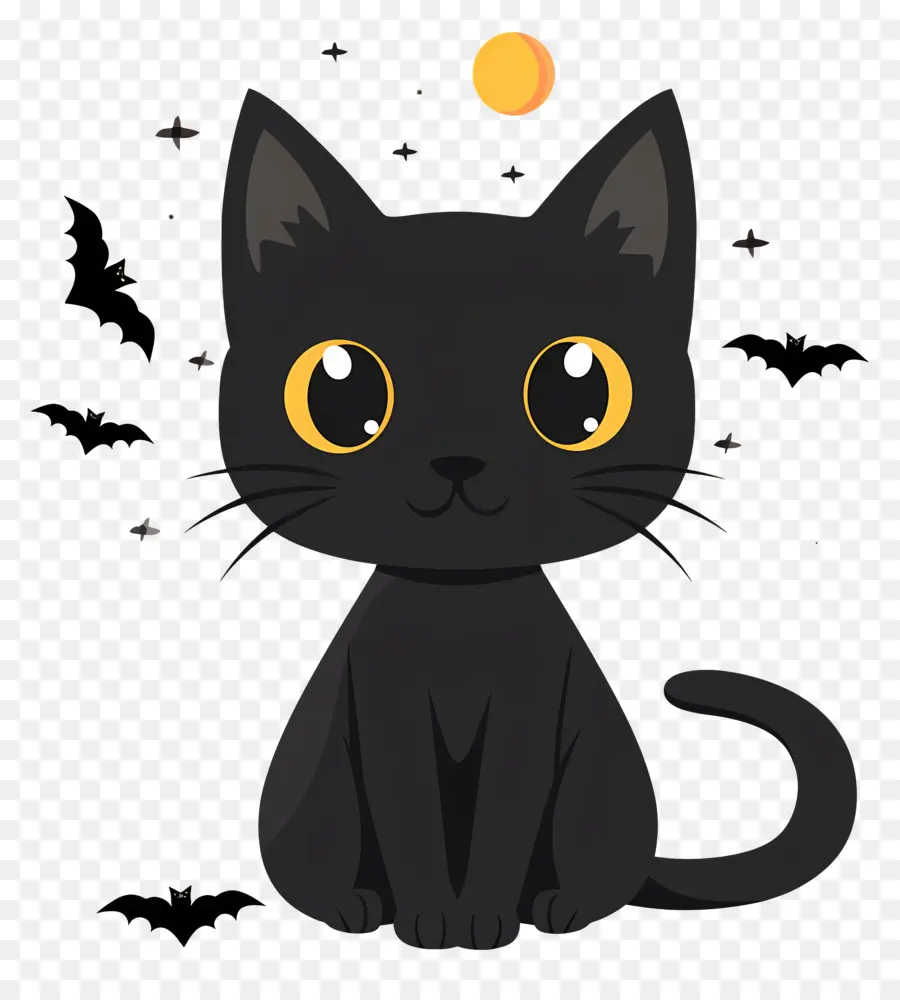 Halloween Gato，Gato Preto PNG