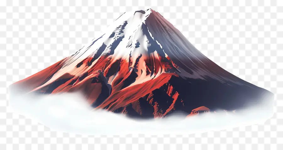Fuji, A Montanha，Nevado Da Montanha PNG