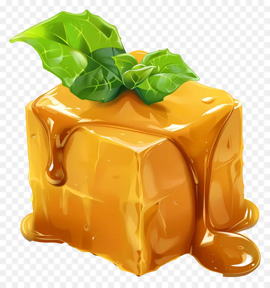 Cubo De Caramelo，Laranja PNG