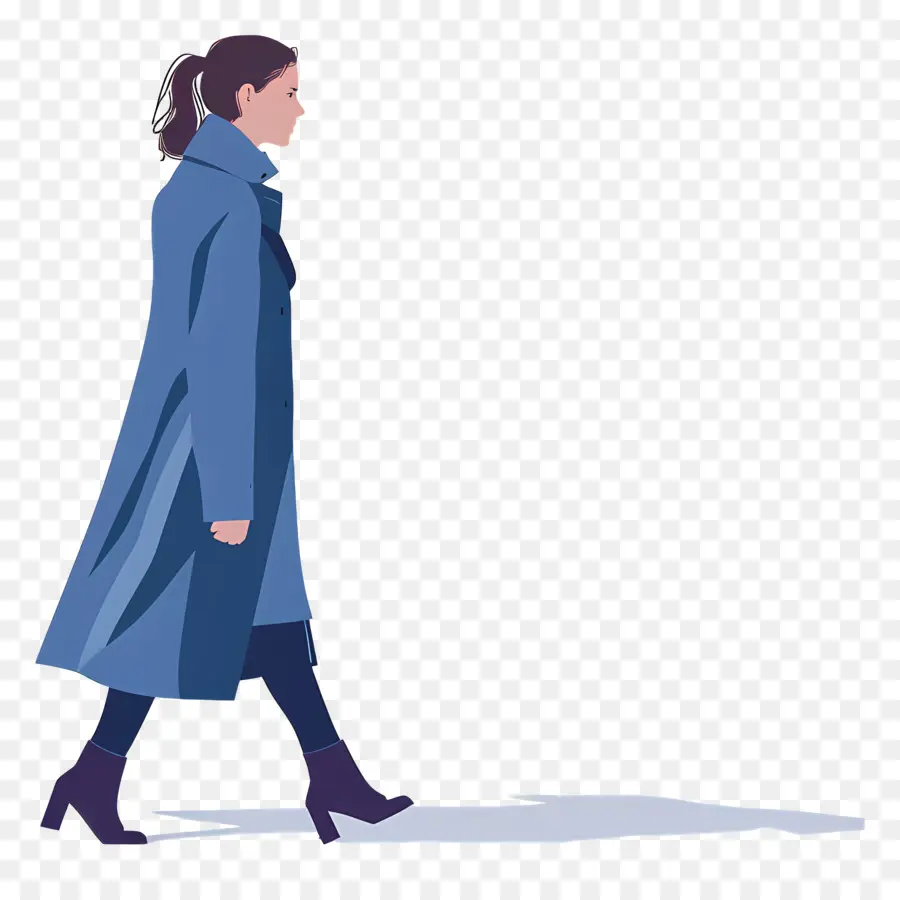 Andando Mulher，Trench Coat PNG