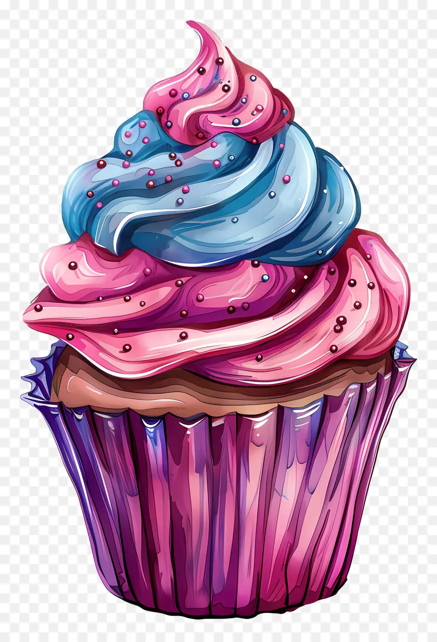 Cupcake，Glacê De Giro PNG