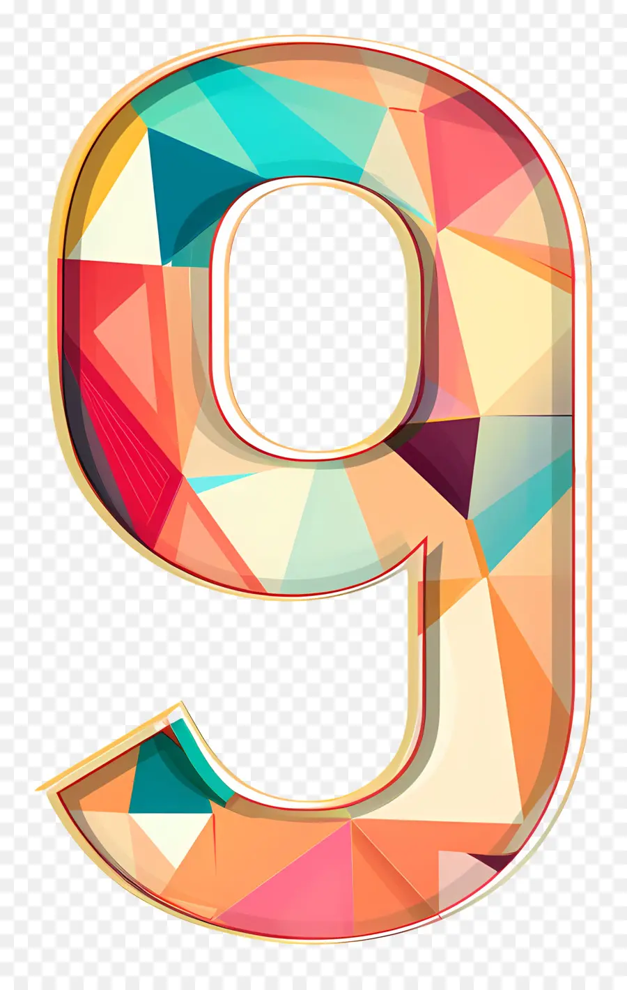 Número 9，A Arte Abstrata PNG