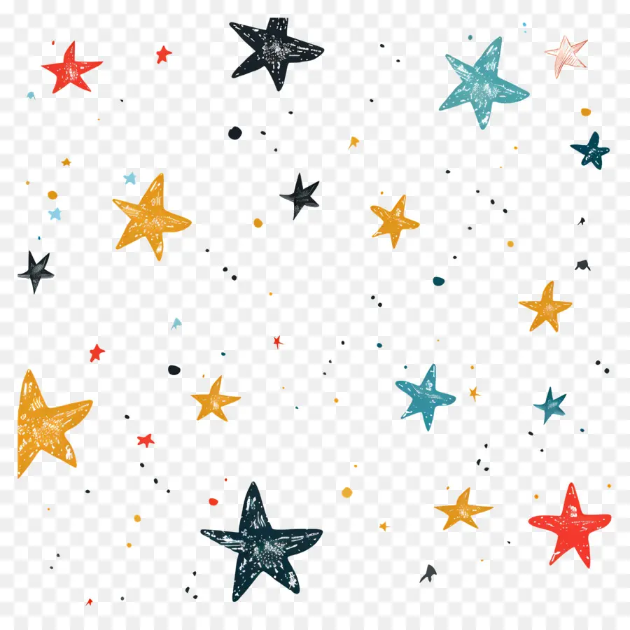 Estrelas De Natal，Colorido PNG