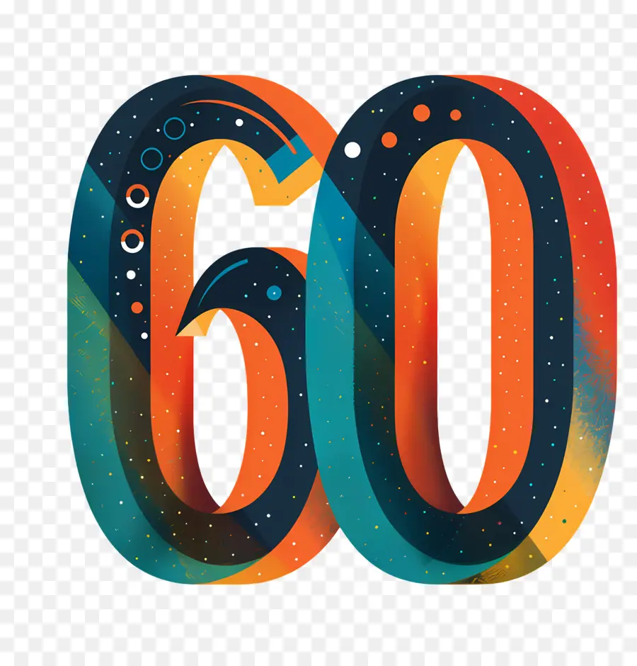 Número 60，Laranja PNG