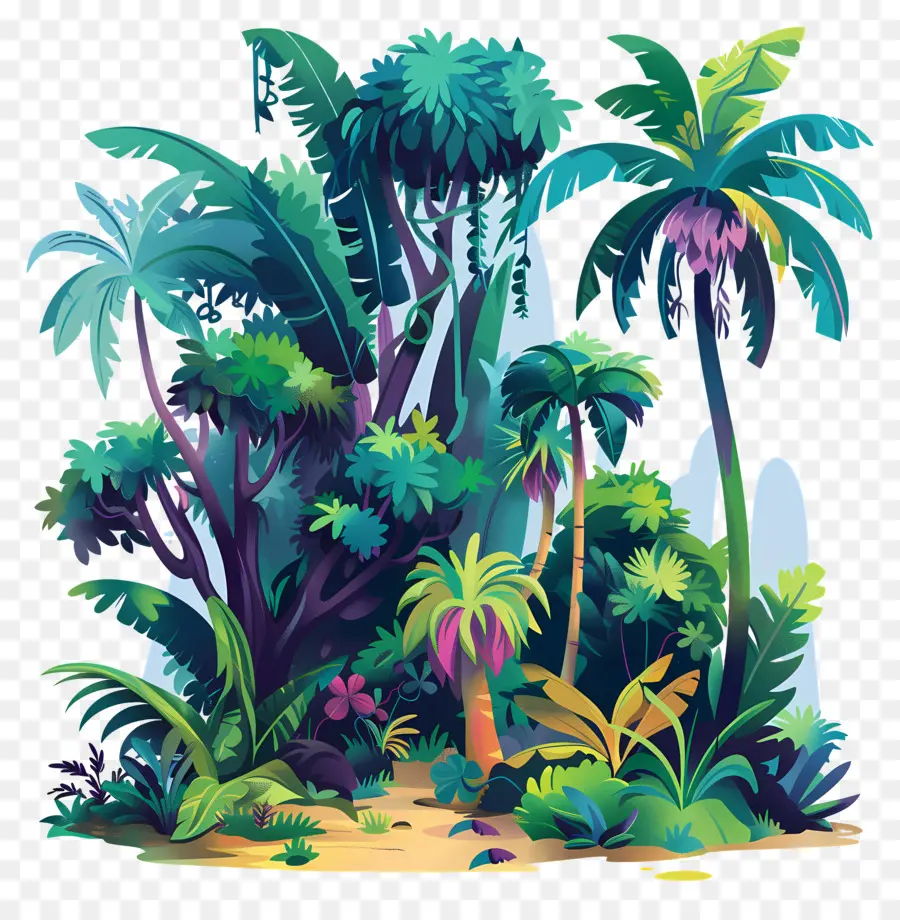 Floresta Tropical，árvores PNG