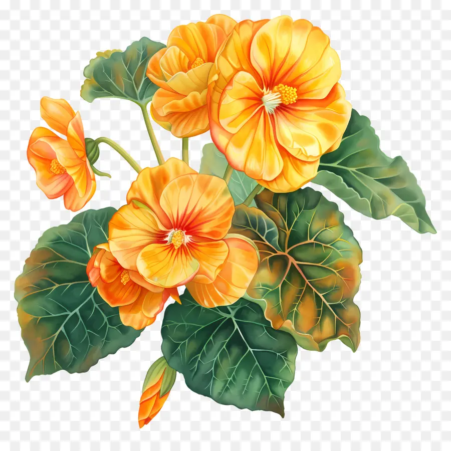 Begônia Flores，Flores De Banner PNG