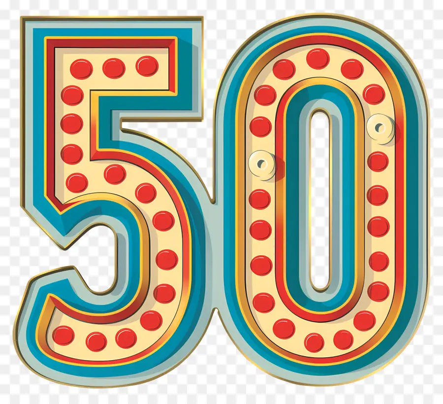 O Número 50，Aniversário De 50 Anos PNG