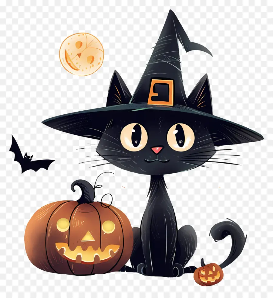 Halloween Gato，Dia Das Bruxas PNG