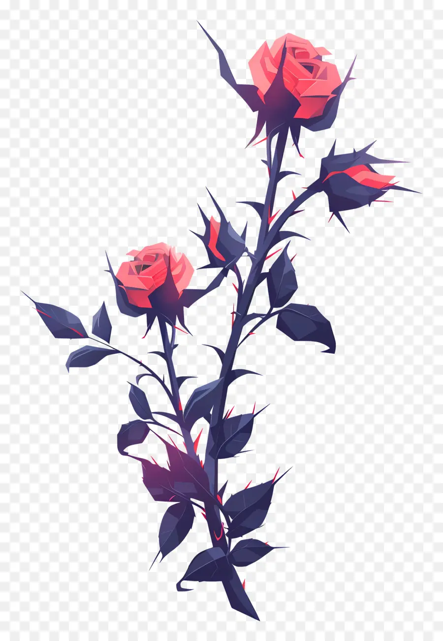 Espinhos Da Roseira，Rose Planta PNG