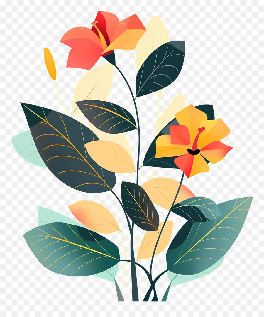 Arranjo Floral，Silhueta PNG
