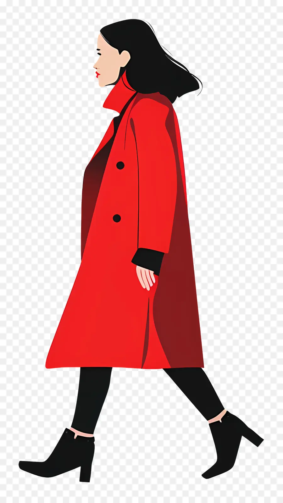 Andando Mulher，Trench Coat PNG