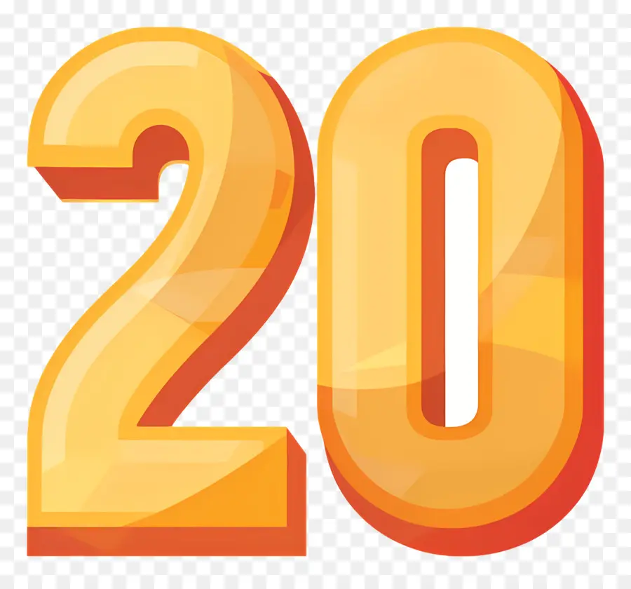 Número 20，2020 Anos PNG