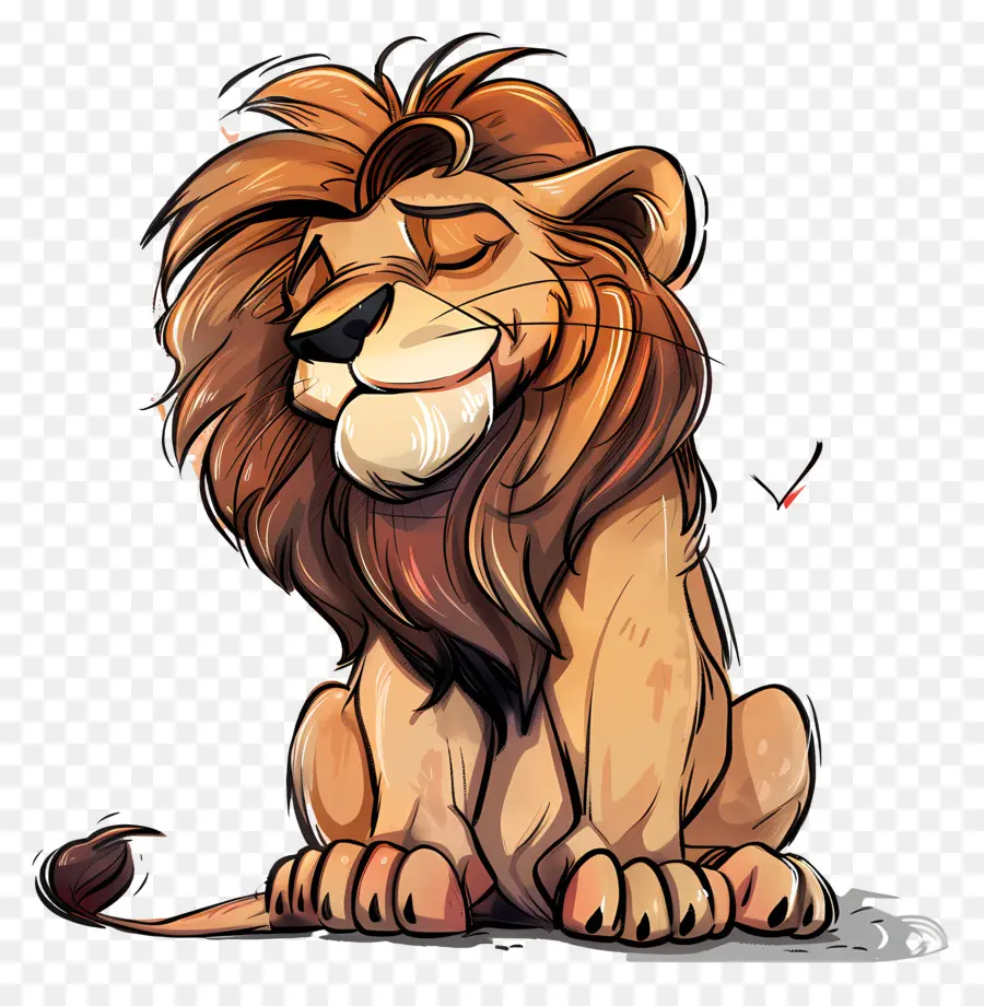 Desenho Animado Leão，Leão Travesso PNG