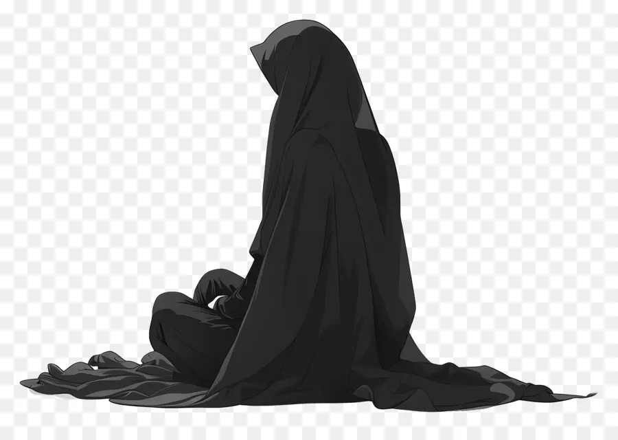 Mulher Em Hijab，Meditação PNG