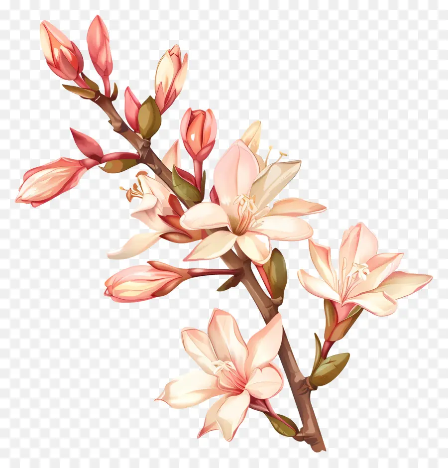 Tuberosa Flor，Flores Cor De Rosa PNG