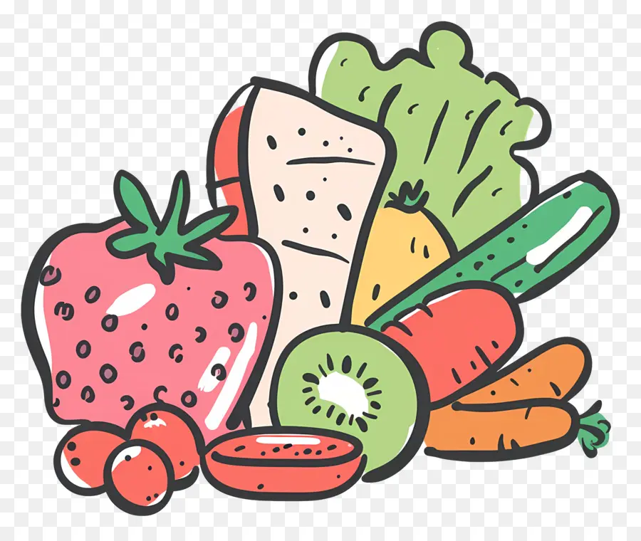 Cartoon De Alimentos，Fruits PNG