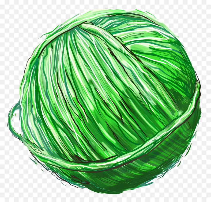 Bola De Fio Verde，Fio Verde PNG