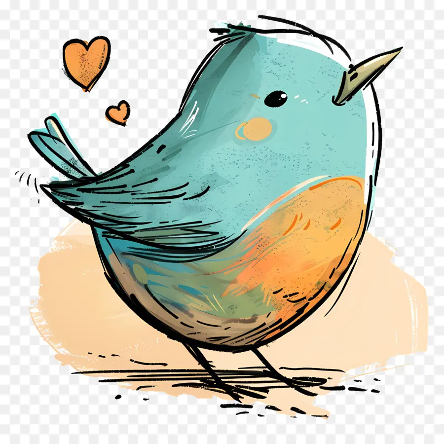Cartoon Pássaro，Pássaro Azul PNG