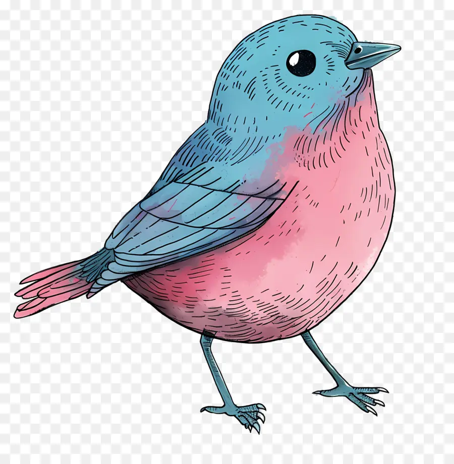 Cartoon Pássaro，Azulão PNG