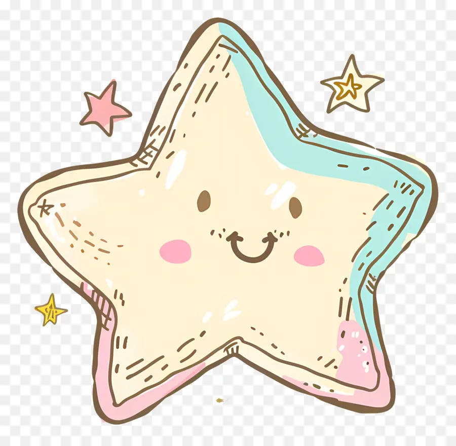 Cartoon Estrelas，Sorrindo Estrelas PNG